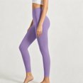 thumbnail image 6 of Ovbmpzd Ladies Yoga Pants for Women Slim-Leg Petite Purple Leggings Casual High Waist Long Leggings,M, 6 of 6