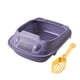 thumbnail image 1 of Caja de arena para gatos, orinal para gatitos con pala antisalpicaduras con lado alto para gatos de interior, fácil de limpiar, sin olor, accesorios , Morado 37x51x19,5cm Morado 37x51x195cm, 1 of 6
