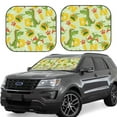 thumbnail image 2 of Uemuo Cartoon Dinosaurs Printed 2 PCS Car Windshield Sun Shade, Auto Sun Heat and UV Rays Blocker, Foldable Automotive Front Window Sunshade Protector, 2 of 7