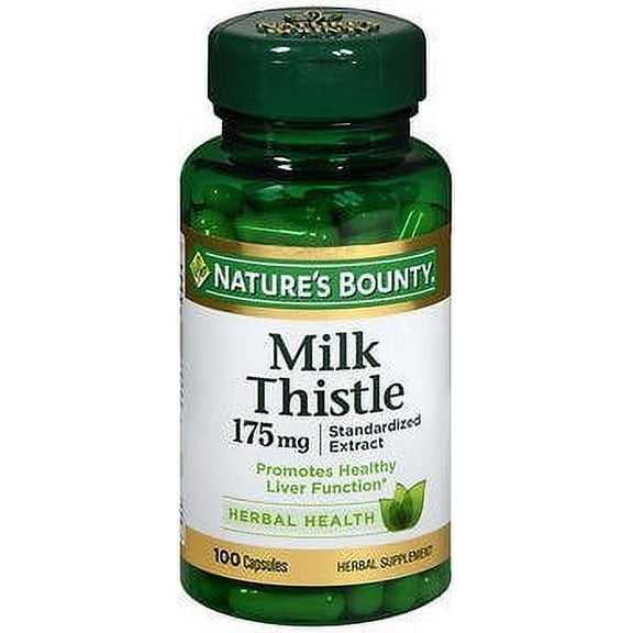 Nature's Bounty Milk Thistle 175 mg - 100 Capsules, Pack of 4