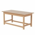 thumbnail image 5 of Costaelm Paradise 3-Piece Set Outdoor Patio Adirondack Coffee Table and Square Side Table, Teak, 5 of 10
