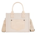thumbnail image 3 of Wrangler Tote Bag for Women Retro Canvas Top Handle Purses and Handbags, Beuge-Coffee, 3 of 8