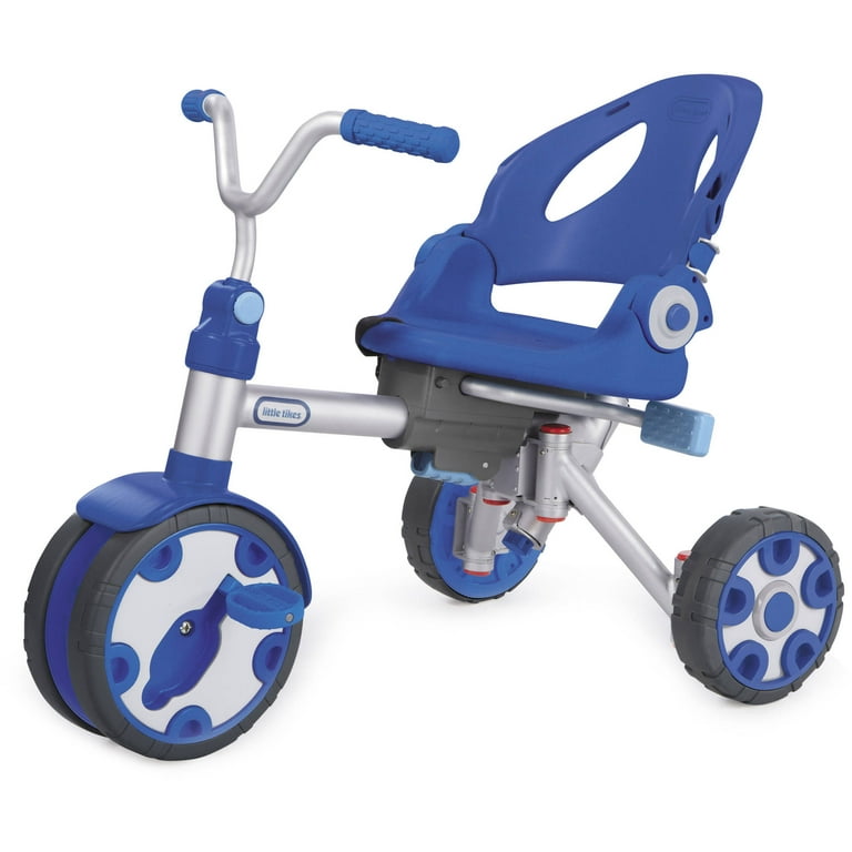 Little Tikes Fold 'n Go 4-in-1 Trike, Blue/Grey 