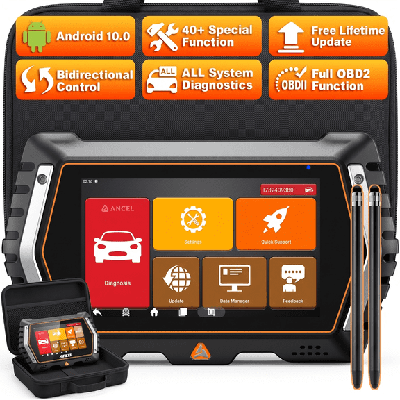 ANCEL V3 Elite Automotive Bidirectional OBD2 Scanner 2PCS Universal S/t/y/l/u/s Kits
