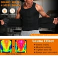 thumbnail image 4 of COMFREE Men Sauna Hot Neoprene Body Shaper Waist Trainer Sweat Vest Tank Top Slimming Workout waist, 4 of 6