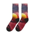thumbnail image 5 of Crew Socks for Women Men, Tennis Impact in Slow Motion  Moisture Running Athletic Football Striped Socks Cushion Tube Socks, 5 of 7