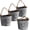 2, variant on 4Pcs Galvanized Metal Hanging Wall Planter, Rustic Wall Flower Vase for Succulents Herbs Country Home Farmhouse Wall Decoration (2)