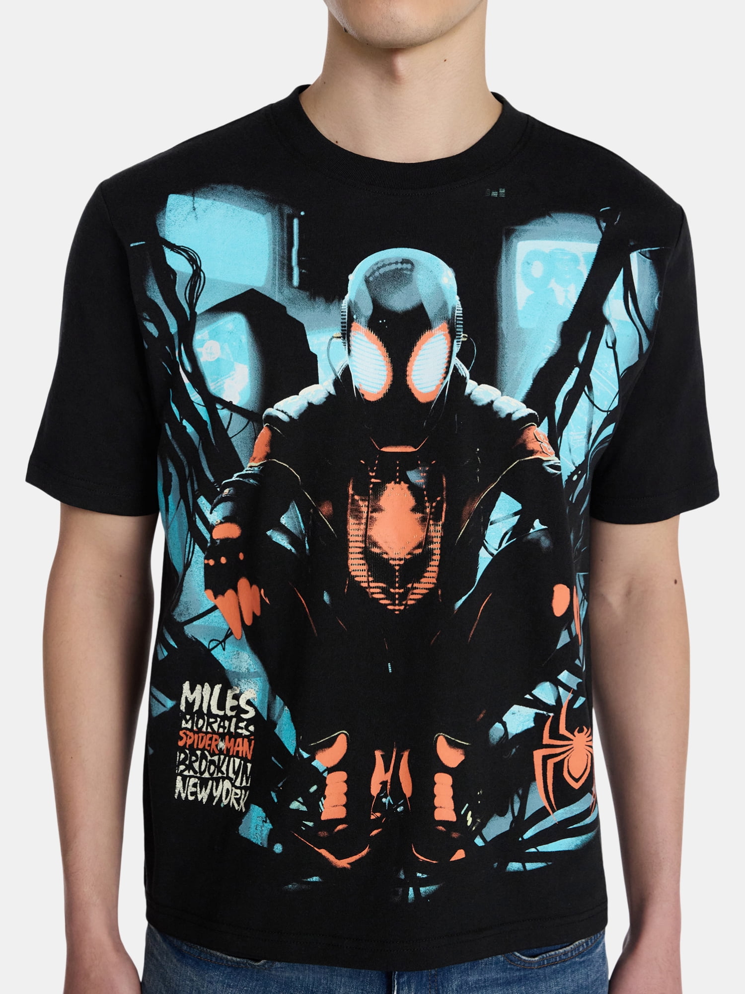 Spider-Man Men's and Big Men's Miles Morales Graphic Tee, Sizes XS-3XL
