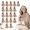 Brown, variant on Brown 20-Pack Pashmina Shawl Wraps With Fringes For Evening Dresses
