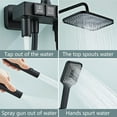 Black Shower System, 4 Function Bathroom Shower Faucet Set with 360