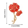 thumbnail image 3 of Minnieouse Broches para mujer, alfileres elegantes de amapola con diamantes de imitación, broche de flores brillantes, alfileres esmaltados, Accesorios de disfraces, 3 of 6