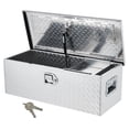 thumbnail image 2 of DSstyles 30 Inch Aluminum Truck Tool Box, Truck Bed Storage Box with Security Lock and Wider Handles, Heavy Duty Waterproof Tool Box Organizer Chest for Pick Up Truck Rv Trailer - Silver, 2 of 8