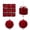 Red, variant on Roiihwy Flocked Christmas Ball Ornaments, 9ct 3.1" Irregular Macaron Shape, Soft Velvety Texture for Tree Wreath Decor, Pink