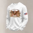 thumbnail image 2 of Mens Patriotic Shirts 250 Anniversary USA Sweatshirt American Flag Eagle Shirt Long Sleeve Crewneck Pullover Fourth of July Outfit, 2 of 3