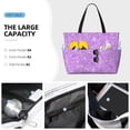 thumbnail image 3 of Sigee Lilac Glittering Print Extra Large Waterproof Beach Travel Bag with Zipper - Durable and Versatile for Vacation, Gym, and Daily Use, 3 of 7