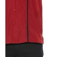 thumbnail image 2 of Cubavera Hommes Empiècements Manches Courtes avec Pick Stitch Chemise, Vélo Rouge, XX-Large, 2 of 3