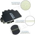 thumbnail image 3 of shiyou-10 Pack Waterproof Notebook, 3 x 5 Inches Waterproof Pocket Notepad, All-Weather Top Spiral Memo Steno Pads with Grid, Write in the Rain Notebook for Outdoor Works and Activities Recording(Bla, 3 of 4