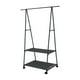thumbnail image 1 of Perchero con ruedas, estable y resistente, ideal para entrada, guardarropa o dormitorio. Negro, 1 of 9