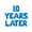 Blue, variant on Letter Balloons - 10 YEARS LATER 16" Inch Alphabet Letters Foil Mylar Balloon 10th Anniversary Party Banner (Gold)