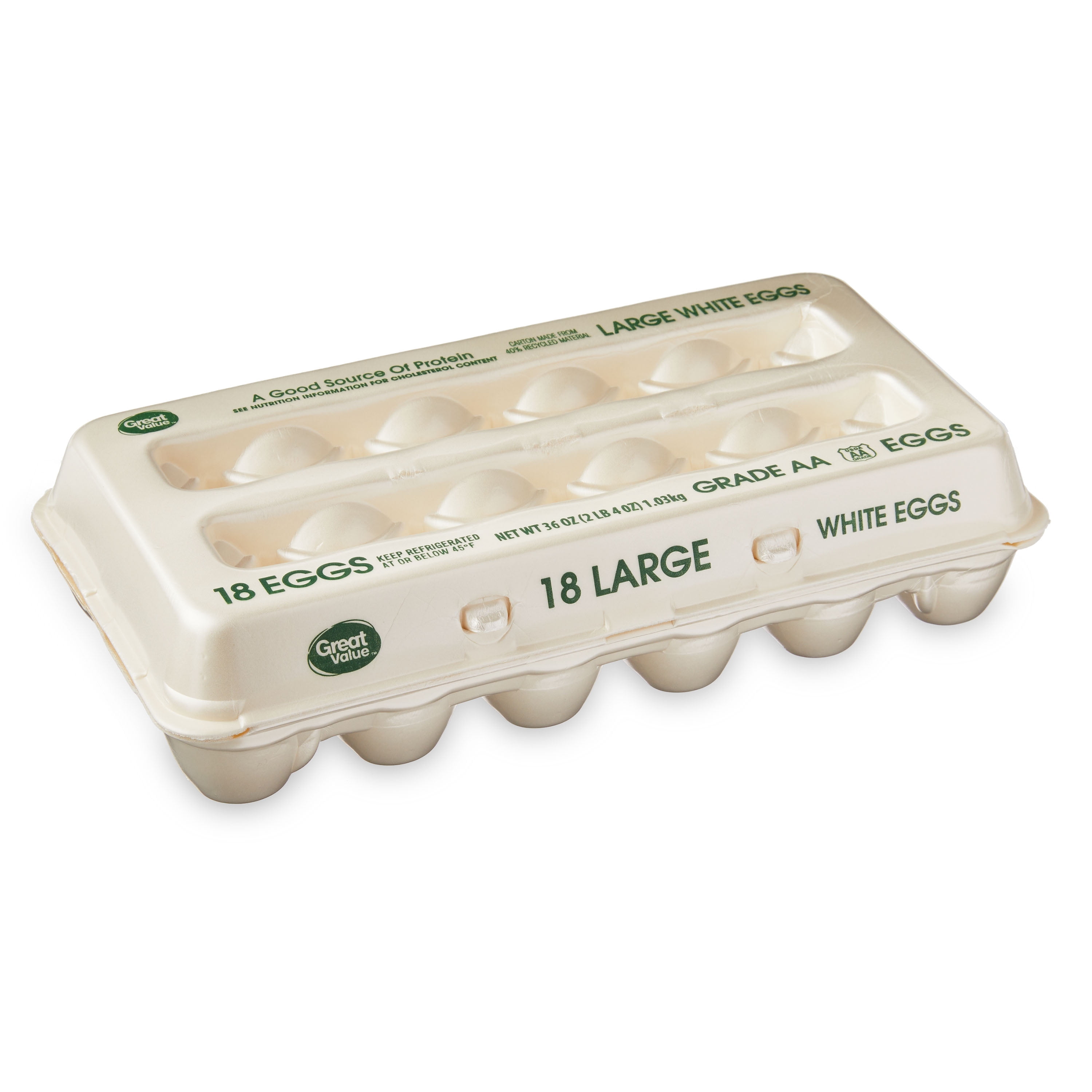 Great Value Large White Eggs, 18 Count Walmart Inventory Checker
