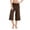 AM14_Coffee, variant on Dwellite Pants for Women Low Rise Fold Over Capris Wide Leg Cropped Capri Yoga Pants Y2K Lounge Palazzo Gauchos Pant with Pockets Khaki S