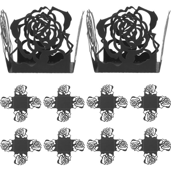 KAKOWELY 50 soportes de papel para chocolate con diseño de encaje hueco, para trufas, envoltorios de papel para bolas de chocolate.