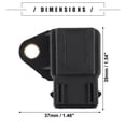 thumbnail image 5 of Intake Manifold Pressure Sensor MAP Sensor for BMW 1 Series 116d 2004-2013 Plastic No.13617787142 Black, 5 of 7