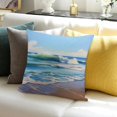 thumbnail image 3 of Creowell Waves Beach Ocean Pillow Covers Set for Home Sofa Couch Decor, Farmhouse Decor Cushion Case 18x18in, 3 of 5