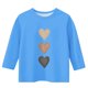 thumbnail image 3 of Blusas y camisas de cuello redondo y manga larga para niños, blusas/camisas de poliéster con estampado de corazones, mangas 3/4 y cuello redondo, elegantes e informales., 3 of 4