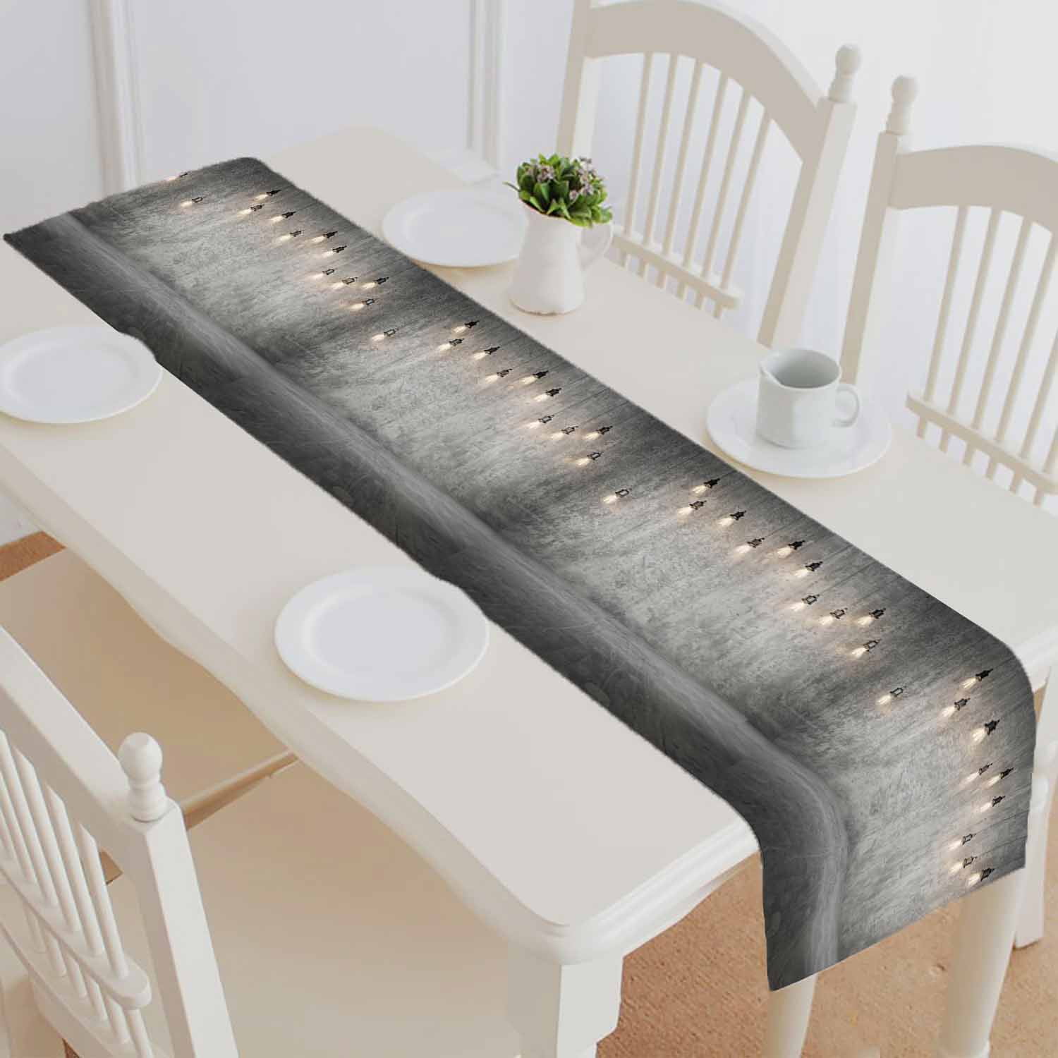 Download Pkqwtm Mock Up Concrete Wall Floor Light Cotton And Linen Table Runner Kitchen Dining Room Supplies Size 14x72 Inch Walmart Com Walmart Com