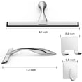 thumbnail image 2 of czcpp-All-Purpose Stainless Steel Shower Squeegee for Shower Doors with 2 Adhesive Hooks, Bathroom Cleaner Tool Household Window Mirror Squeegee for Home Cleaning, Glass Door, Tile Wall, Car, 12 Inch, 2 of 4