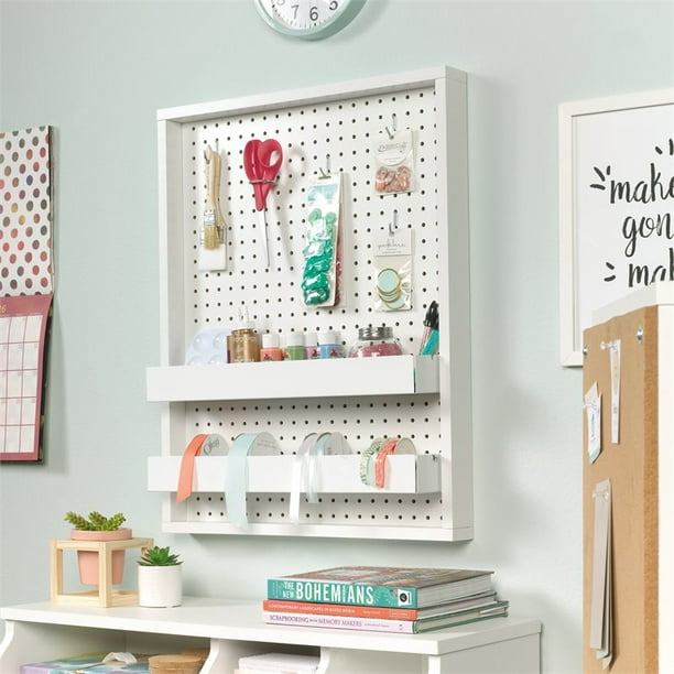 Pro Series Wall Mounted Pegboard with Trays, White Finish - Walmart.com