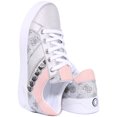 thumbnail image 4 of Guess Roxo Women's Lace Up Synthetic Trainers In Silver Size 10, 4 of 6