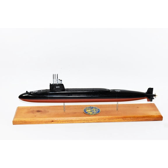 USS George Bancroft SSBN-643 Submarine Model,Navy,20,Scale Model,Mahogany,Benjamin Franklin Class