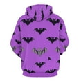 thumbnail image 4 of Purple Bat Hoodies Long Sleeve Casual Hoodie Winter Oversize Loose Hooded Sweatshirts, 4 of 5