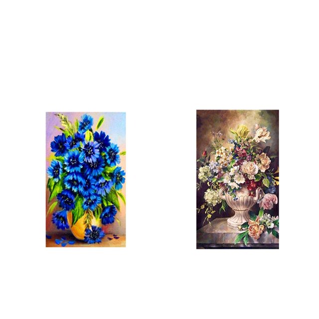 2 juegos 5D DIY Kit de pintura de s de pintura de flores mosaico artesanías pintura de pared para la decoración del hogar Macarena Pintura de diamantes 5D DIY