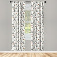 thumbnail image 3 of Ambesonne Eiffel Tower Curtains, Parisian Rose Romance, Pair of 28"x95", Multicolor, 3 of 5