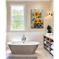 thumbnail image 4 of Flower Canvas Art Flower Picture Bathroom Wall Decor Fraemd Floral Painting Vintage Artwork for Living Room Office Home Decoration Gallery Wrapped Ready to Hang(Flower-3,12.00"x18.00"), 4 of 6