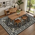 thumbnail image 5 of 8x10 Area Rugs for Living Room: Washable Rug Soft Vintage Boho Medallion Carpet Indoor Non-Slip Stain Resistant Large Carpets for Bedroom Dining Room Farmhouse Nursery Home Office Black Gold, 5 of 18