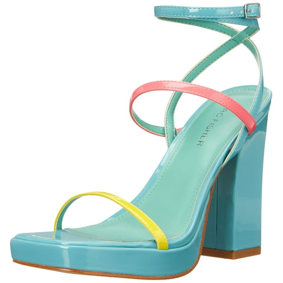 Marc Fisher Women's Acres Heeled Sandal, Blue Multicolor, 9.5