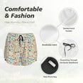 thumbnail image 6 of Lsque Famous Places Printed Women's Running Shorts with Liner Pockets,Elastic Quick Dry Workout Athletic Gym Yoga Shorts,Womens High Waist Shorts-Medium, 6 of 9