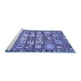 thumbnail image 2 of Ahgly Company Machine Washable Indoor Square Persian Blue Traditional Area Rugs, 6' Square, 2 of 4