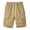 Khaki, variant on Chiccall Mens Hiking Cargo Shorts Casual Multi-Pocket Solid Color Cargo Shorts Summer Beach Loose Shorts