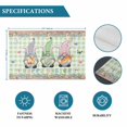 thumbnail image 6 of Easter Placemats Set of 4, Spring Pastoral Gnomes Bunny Eggs Green Lattice Placemats for Dining Table, Place Mats for Kitchen Tabletop, Waterproof Wipeable Dining Table Mats Set, 6 of 9