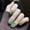 A4, variant on YTTAL Buy 2 Get 1 Free Buy 4 Get 2 Free Black Silver Gradient Cat Eye Press On Nails Long Almond Gothic Reusable Manicure Kit