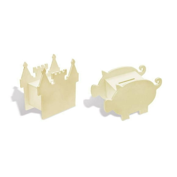 Wood Coin Bank Asst