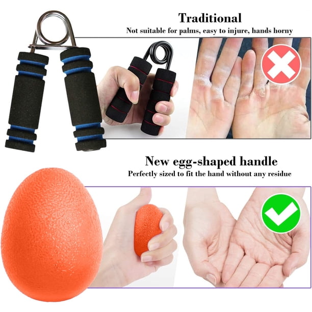 Balle De Préhension élastique – Résistance 4,5 Kg, Polyuréthane, Ergonomique, Pour Muscler Les Doigts Et Avant-bras
