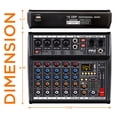 thumbnail image 2 of Pyle Mezclador de audio profesional Bluetooth para DJ - Mezclador de sonido con controlador de DJ de 6 canales con DSP 16 efectos preestablecidos, interfaz USB, 4 entradas XLR de micrófono/línea, AUX,, 2 of 2