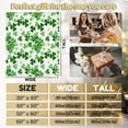 thumbnail image 2 of Lucky Shamrocks Clover Throw Blanket St Patrick''s Day Blankets Cozy Soft Blanket for Couch Sofa Chair Bed Fuzzy Thermal Fleece Travel Blankets 40 X 50 in Home Holiday Decor, 2 of 5