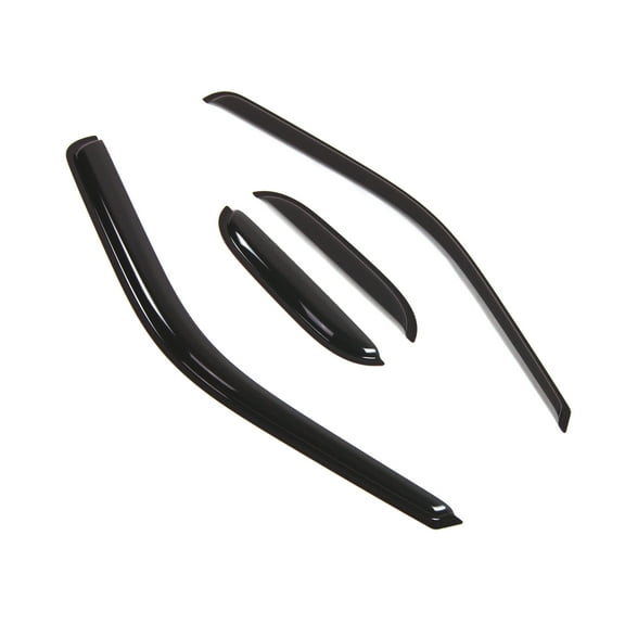 Tuningpros WD2-477 Outside Mount Window Visor Deflector Rain Guard Dark Smoke 4 Pcs Set For 1999-2016 Ford F-250 SuperCab